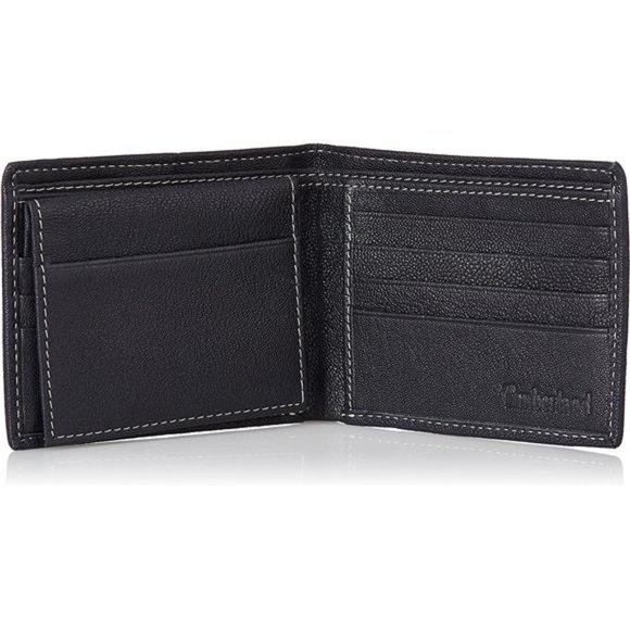 MEN'S Leather RFID Blocking Passcase Security Wallet Navy Blue - Picture 5 of 6